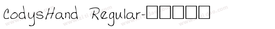 CodysHand Regular字体转换